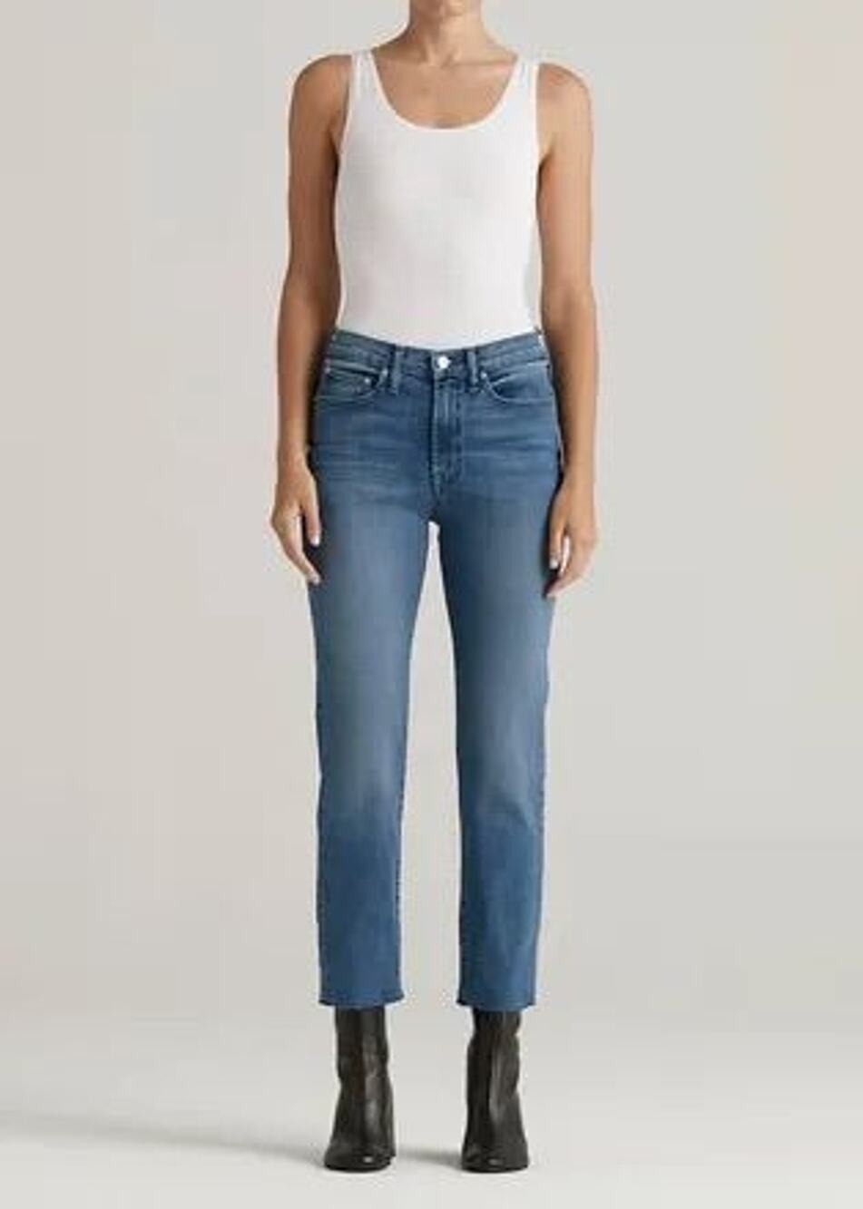 EDWIN Elin Crop Straight Leg Jeans Light Wash Size 29